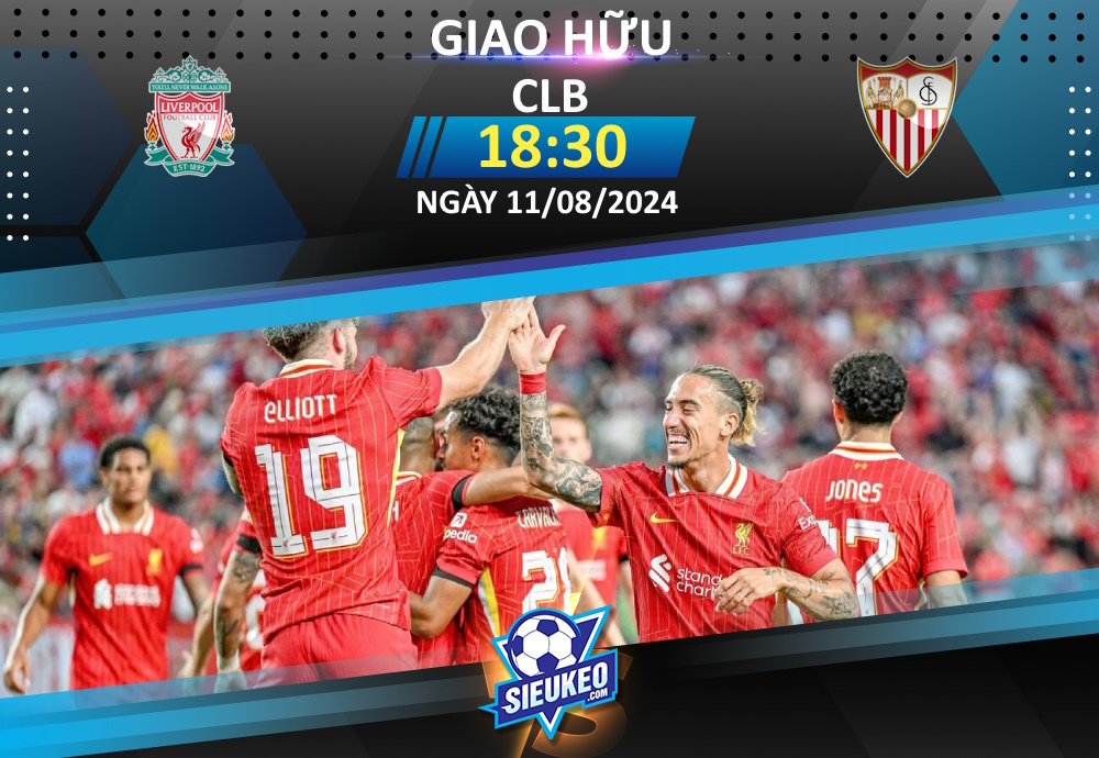 Soi kèo bóng đá Liverpool vs Sevilla 18h30 ngày 11/08/2024: The Kop áp đảo