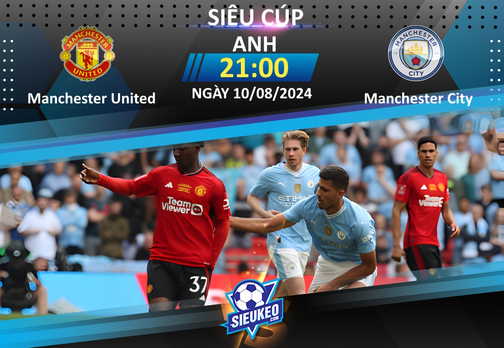 Soi kèo bóng đá Manchester United vs Manchester City 21h00 ngày 10/08/2024: “Quỷ đỏ” gặp khó