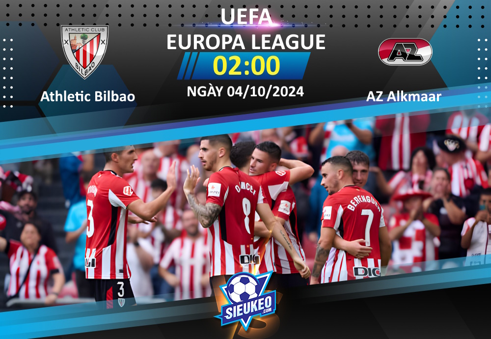 Soi kèo bóng đá Athletic Bilbao vs AZ Alkmaar 02h00 ngày 04/10/2024: Khó có bất ngờ