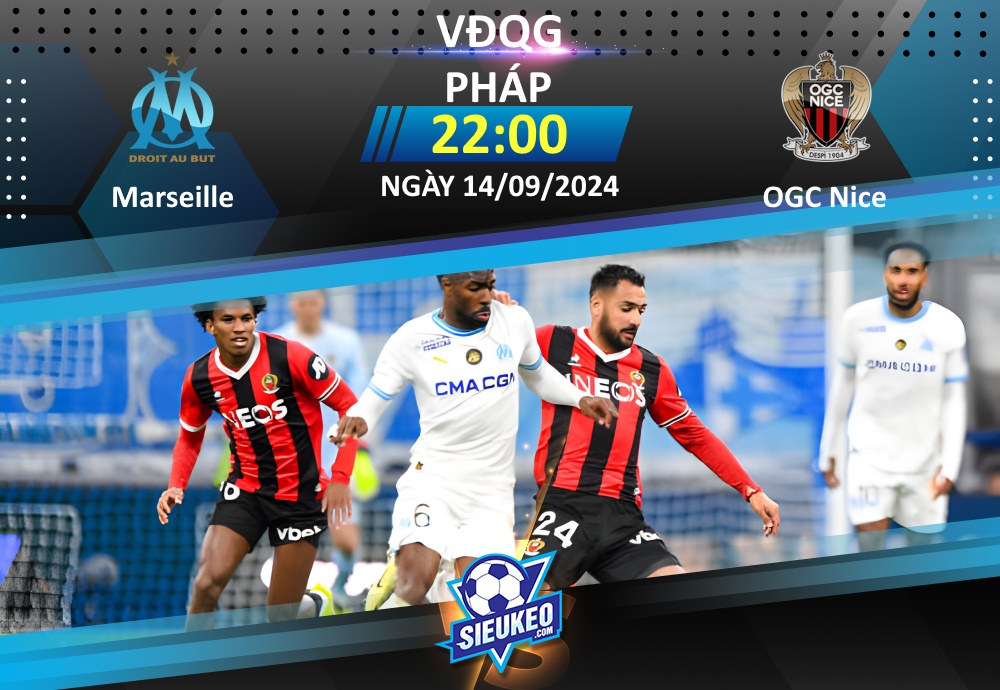 Soi kèo bóng đá Marseille vs OGC Nice 22h00 ngày 14/09/2024: Niềm vui phố cảng