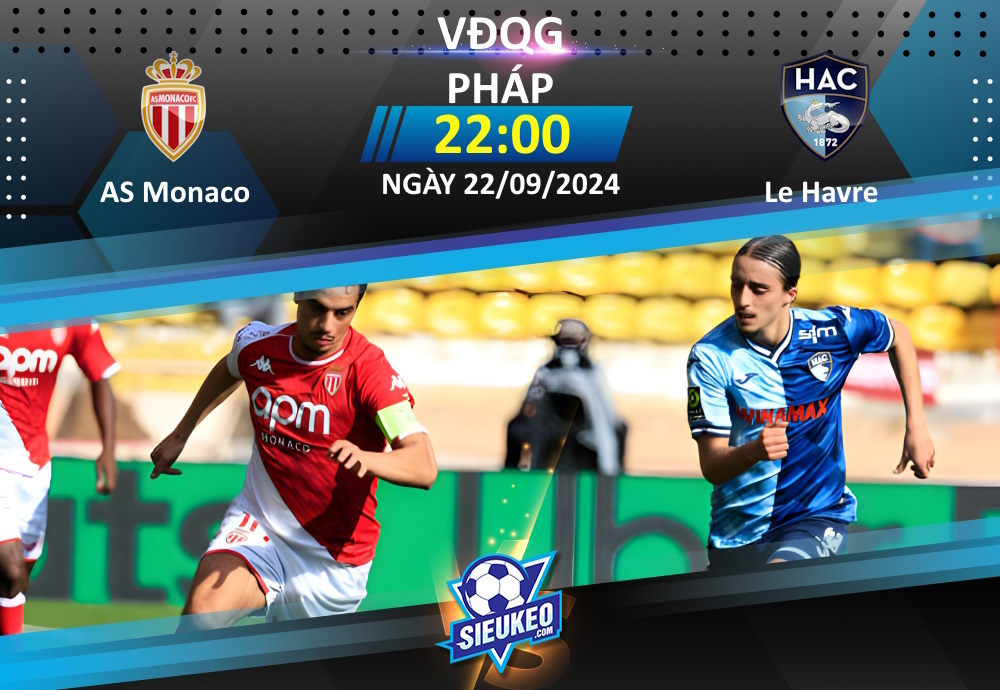 Soi kèo bóng đá AS Monaco vs Le Havre 22h00 ngày 22/09/2024: Công quốc trọn niềm vui