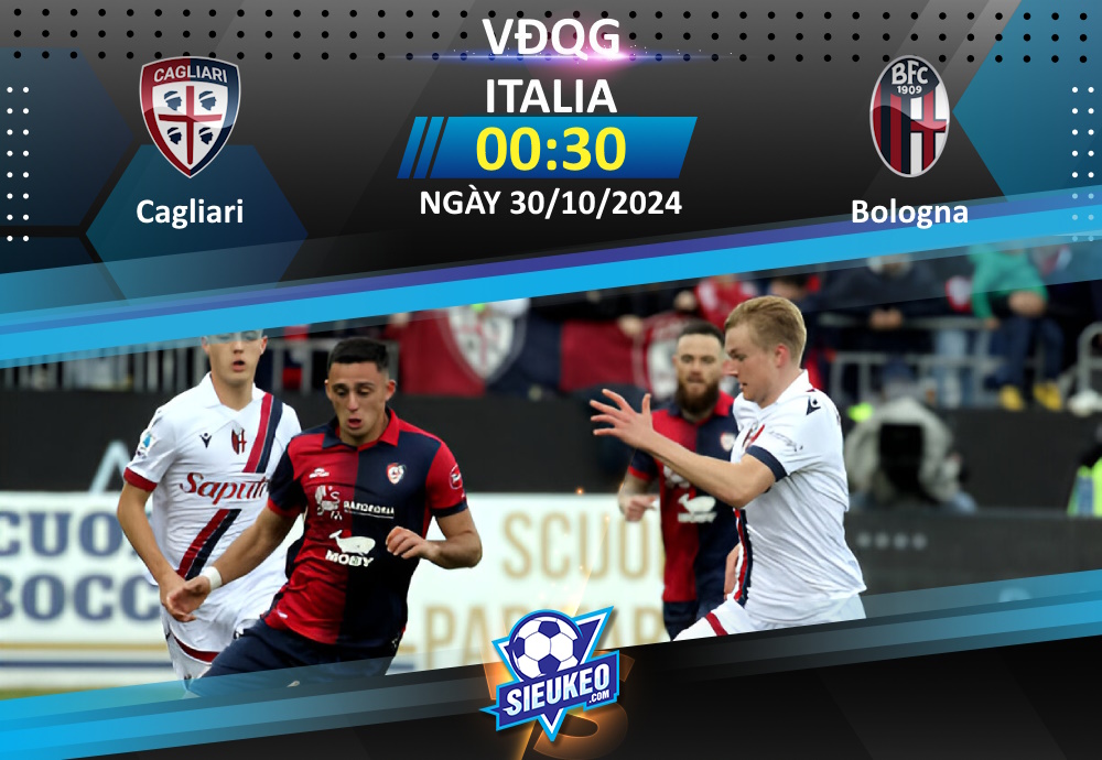 Soi kèo bóng đá Cagliari vs Bologna 00h30 ngày 30/10/2024: 3 điểm ở lại