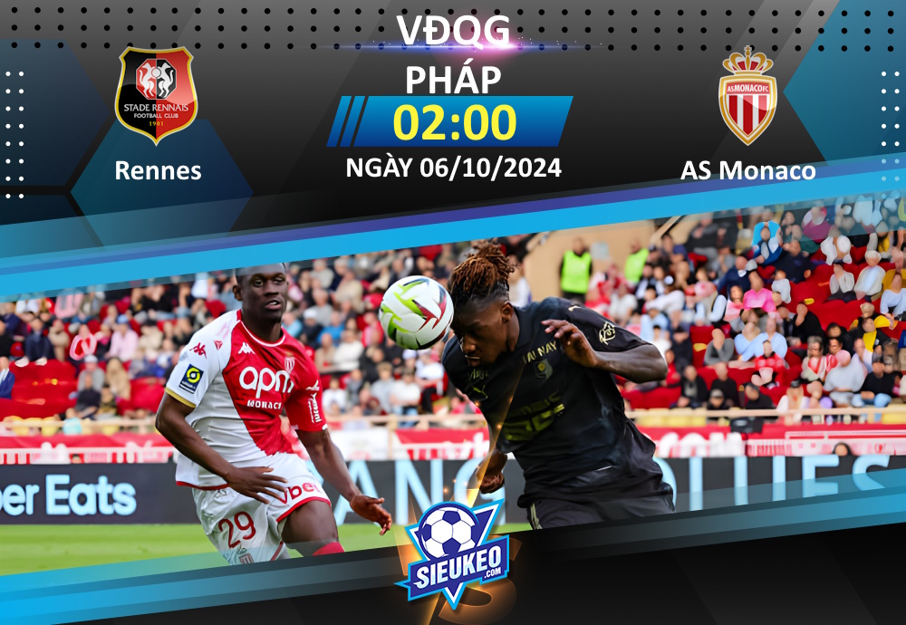 Soi kèo bóng đá Rennes vs AS Monaco 02h00 ngày 06/10/2024: Khó phân cao thấp