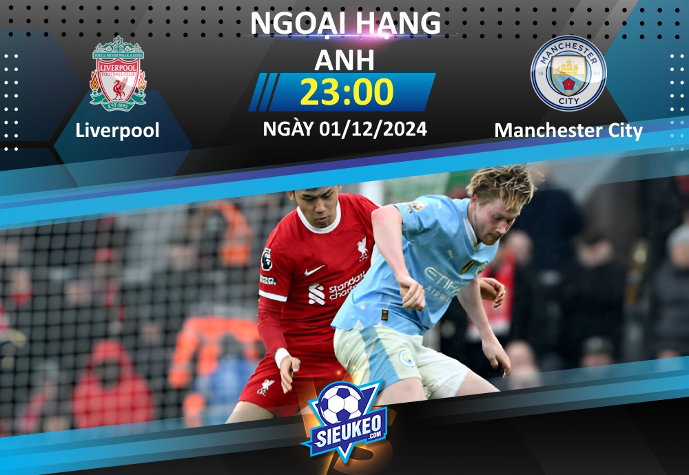 Soi kèo bóng đá Liverpool vs Manchester City 23h00 ngày 01/12/2024: Khủng hoảng nối tiếp