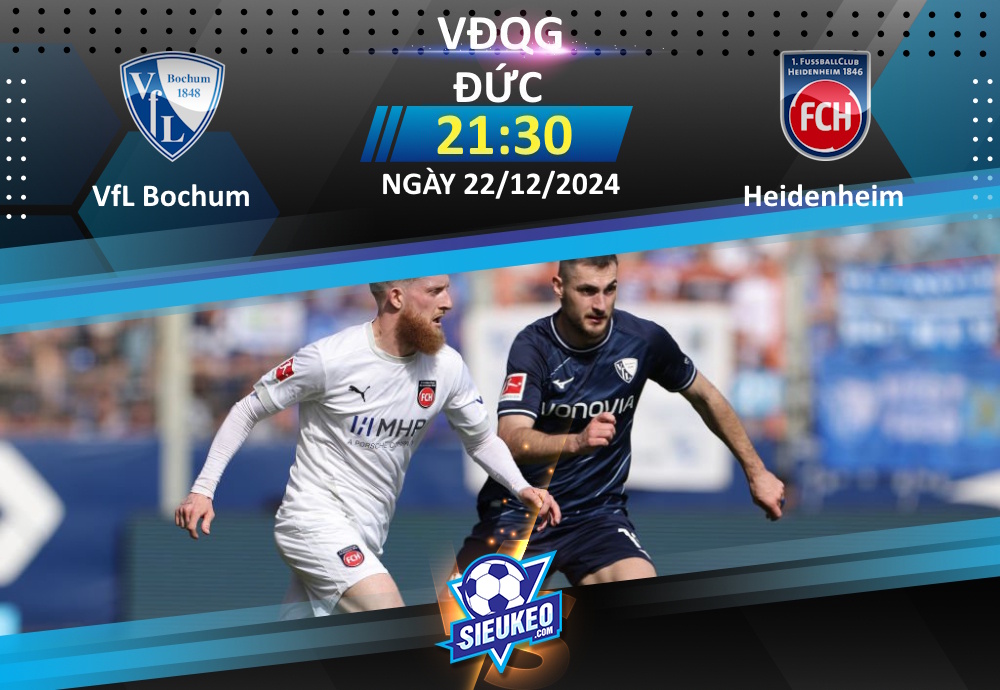 Soi kèo bóng đá VfL Bochum vs Heidenheim 21h30 ngày 22/12/2024: Chủ, khách cùng tệ