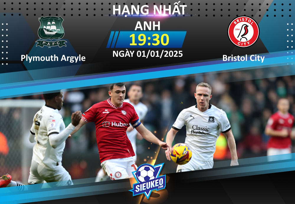 Soi kèo bóng đá Plymouth Argyle vs Bristol City 19h30 ngày 01/01/2025: Chia điểm tại Home Park