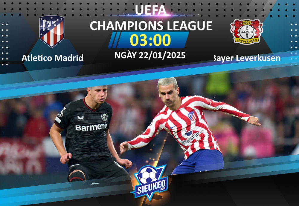 Soi kèo bóng đá Atletico Madrid vs Bayer Leverkusen 03h00 ngày 22/01/2025: Điểm tựa sân nhà