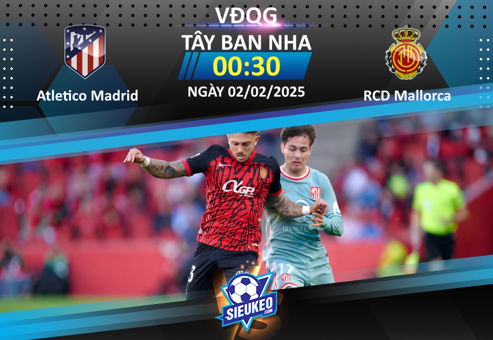 Soi kèo bóng đá Atletico Madrid vs RCD Mallorca 00h30 ngày 02/02/2025: Khó có bất ngờ