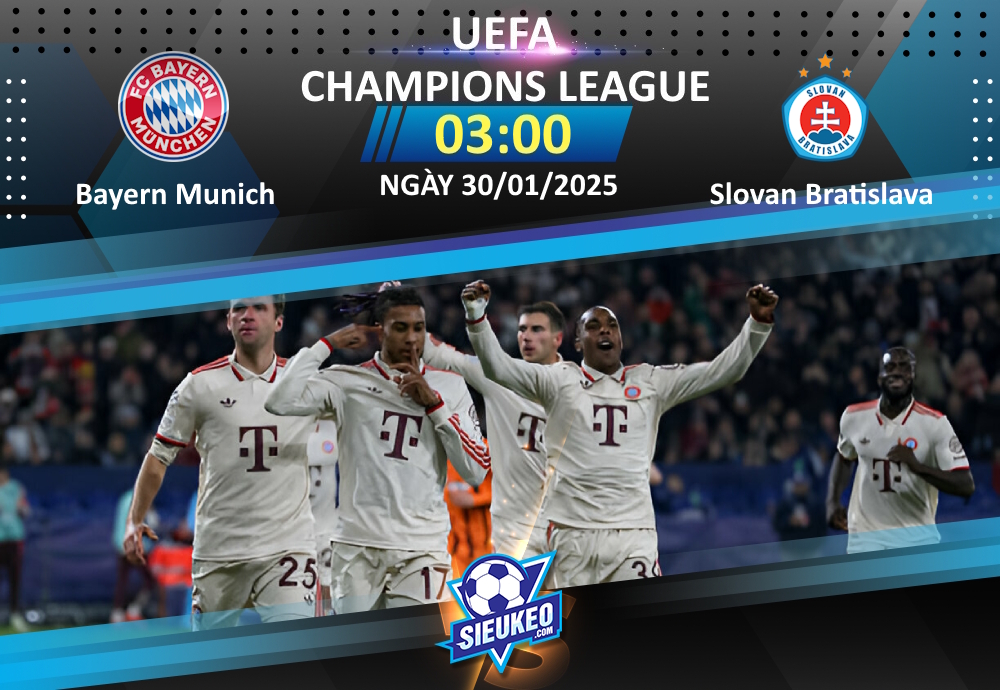 Soi kèo bóng đá Bayern Munich vs Slovan Bratislava 03h00 ngày 30/01/2025: Hùm xám trút giận