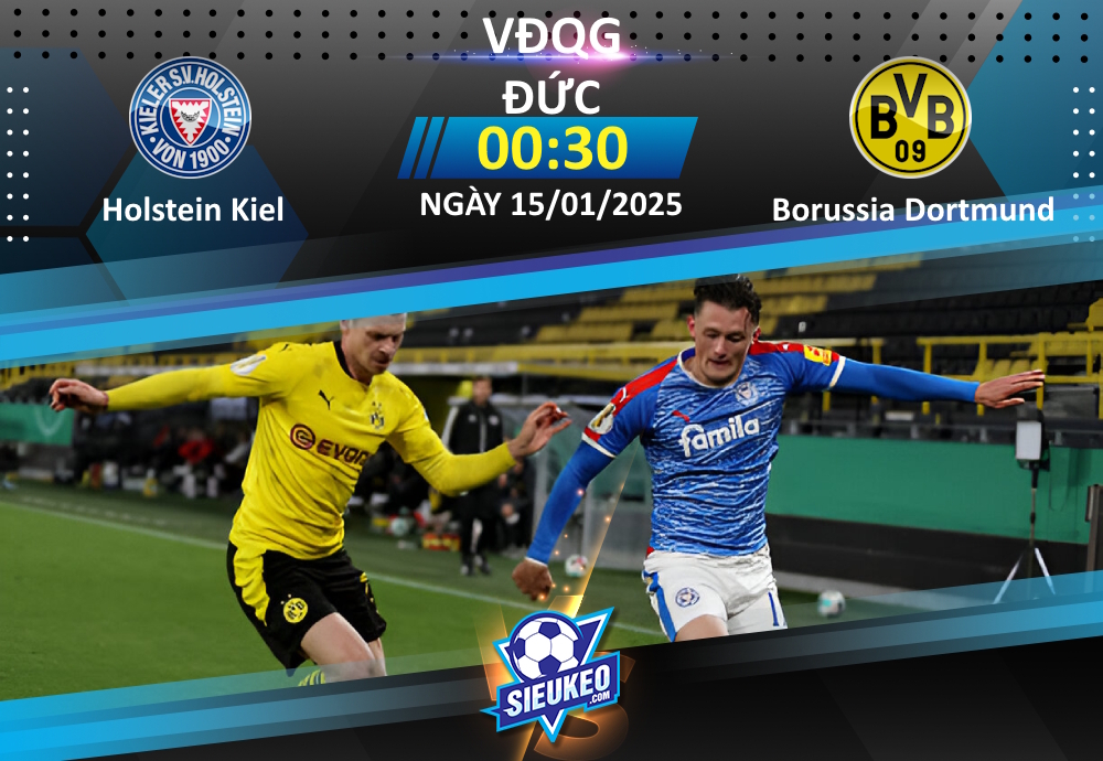 Soi kèo bóng đá Holstein Kiel vs Borussia Dortmund 00h30 ngày 15/01/2025: Cơ hội nào cho chủ nhà?