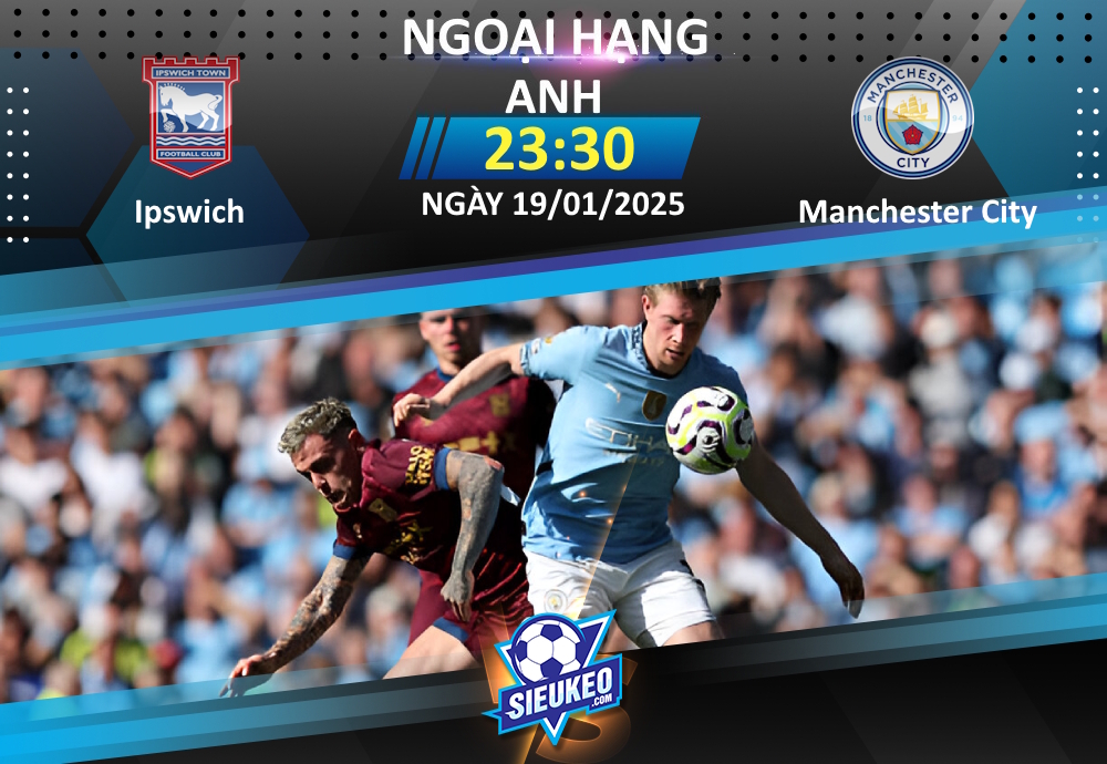 Soi kèo bóng đá Ipswich vs Manchester City 23h30 ngày 19/01/2025: Lại có bất ngờ