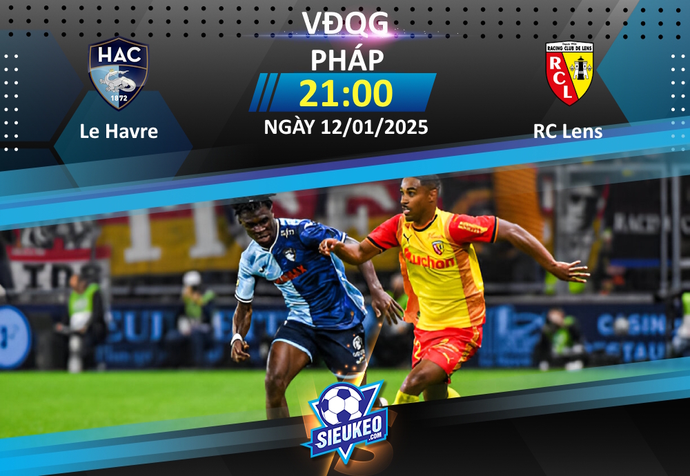 Soi kèo bóng đá Le Havre vs RC Lens 21h00 ngày 12/01/2025: Khó có bất ngờ