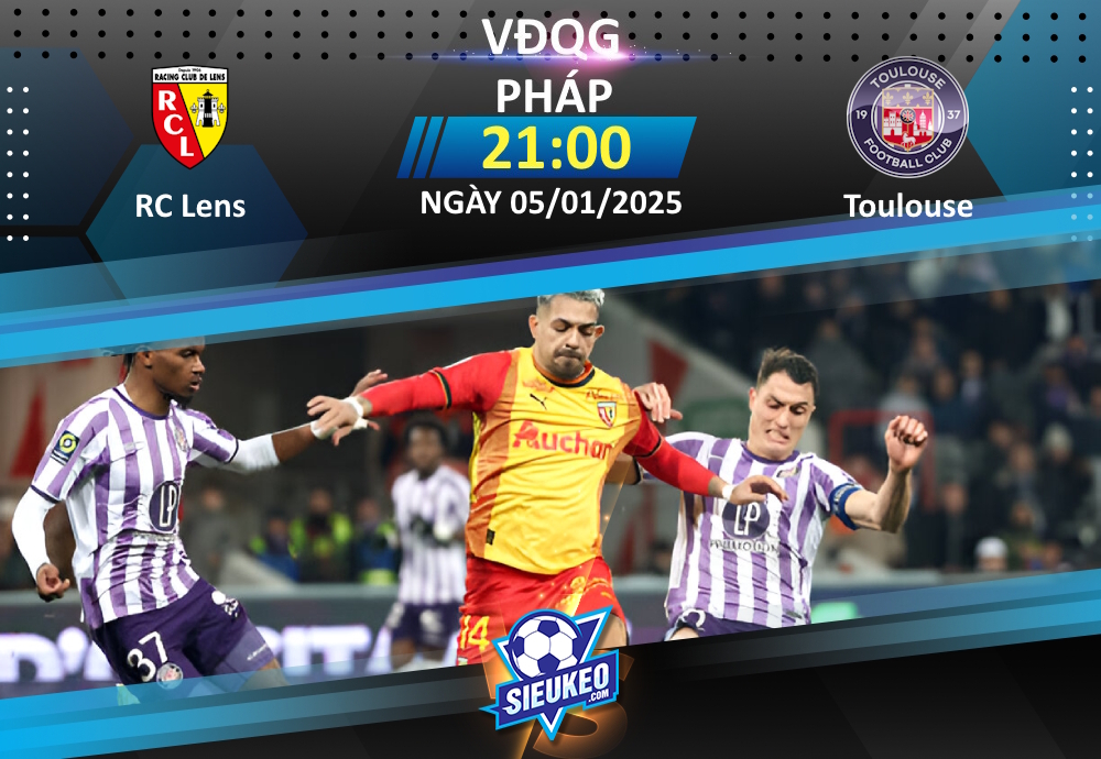 Soi kèo bóng đá RC Lens vs Toulouse 21h00 ngày 05/01/2025: Bầy ong thắng nhẹ