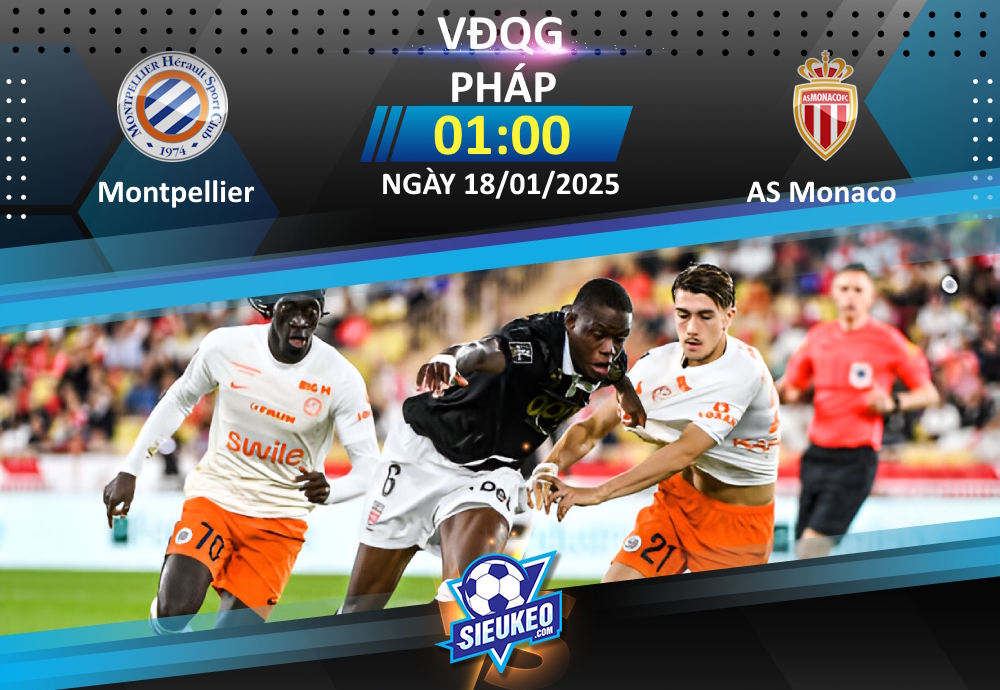 Soi kèo bóng đá Montpellier vs AS Monaco 01h00 ngày 18/01/2025: Xốc lại tinh thần