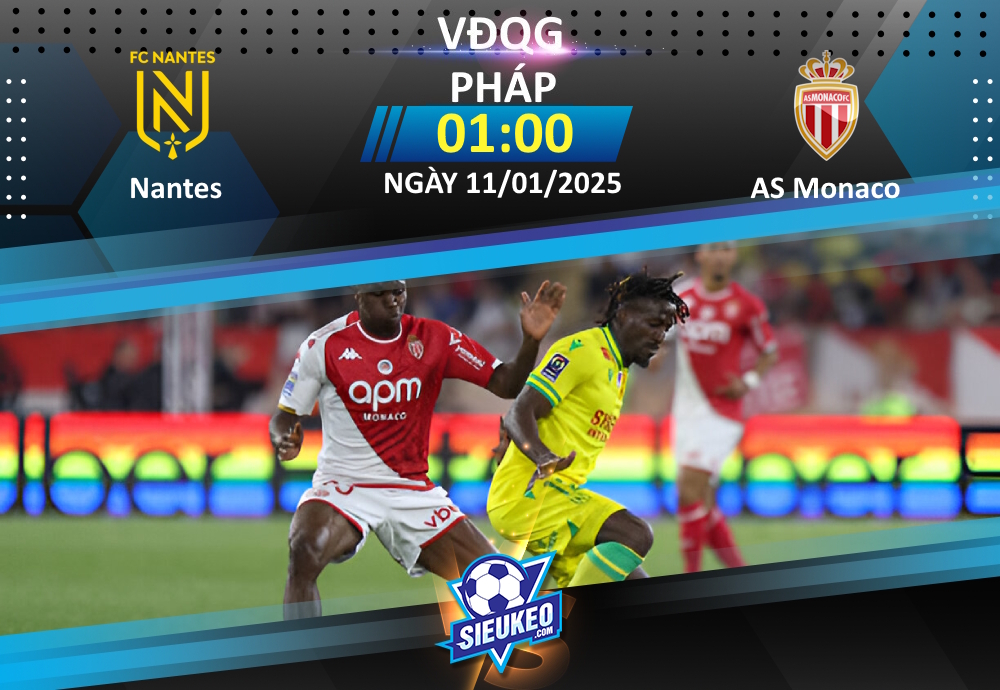 Soi kèo bóng đá Nantes vs AS Monaco 01h00 ngày 11/01/2025: Bắn hạ “Hoàng yến”