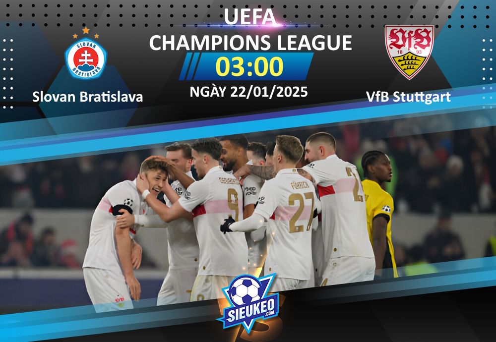 Soi kèo bóng đá Slovan Bratislava vs VfB Stuttgart 03h00 ngày 22/01/2025: Chủ nhà lại vỡ trận