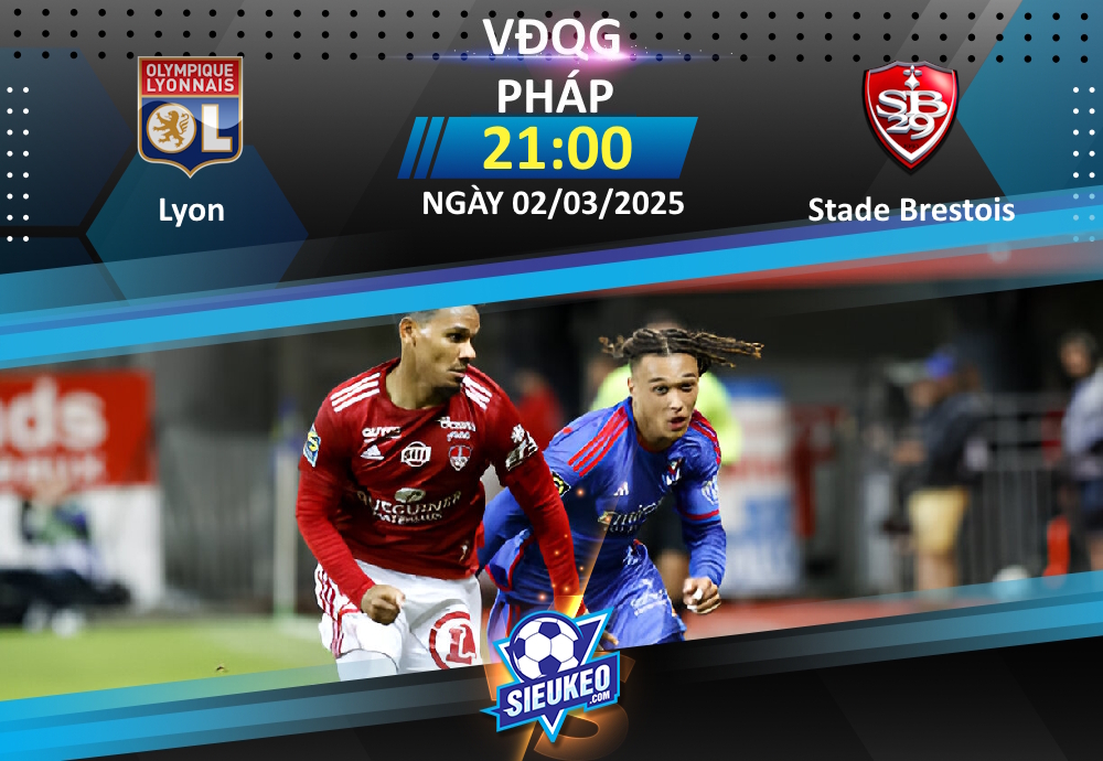 Soi kèo bóng đá Lyon vs Stade Brestois 21h00 ngày 02/03/2025: Cơ hội cho “Sư tử”