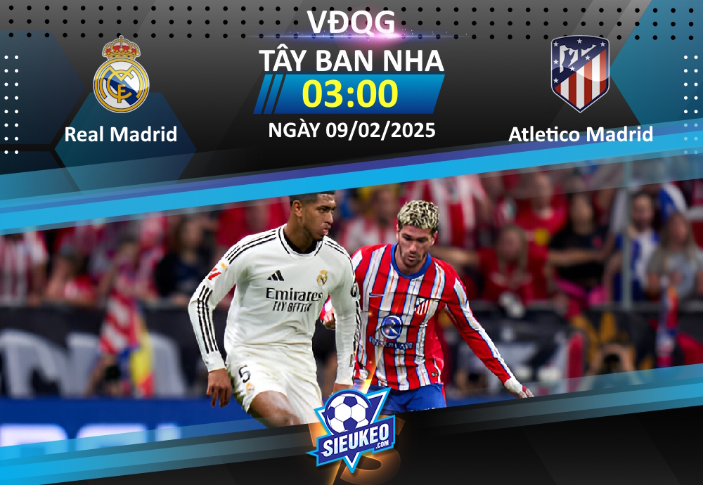 Soi kèo bóng đá Real Madrid vs Atletico Madrid 03h00 ngày 09/02/2025: Kền kền bất ổn