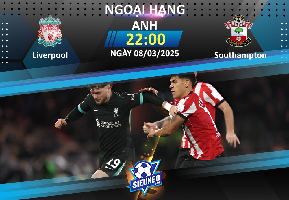 Soi kèo bóng đá Liverpool vs Southampton 22h00 ngày 08/03/2025: The Kop áp đảo