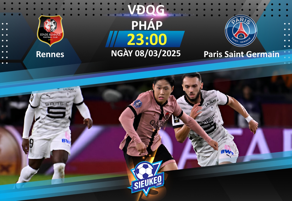 Soi kèo bóng đá Rennes vs Paris Saint Germain 23h00 ngày 08/03/2025: Khó cản nhà vua