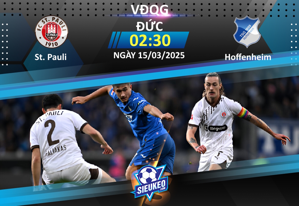 Soi kèo bóng đá St. Pauli vs Hoffenheim 02h30 ngày 15/03/2025: Khó phân cao thấp